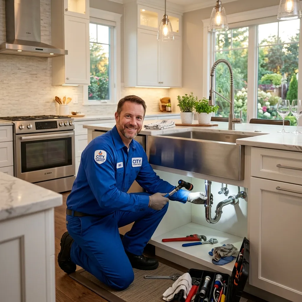 Plumber in Littleton CO fixing a sink